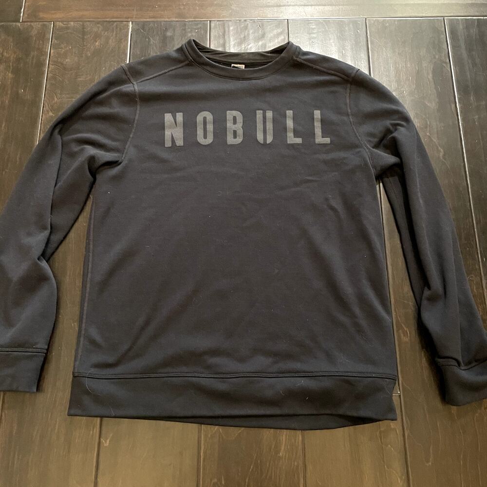 Nobull Crewneck Pullover Black Classic Fit Sweater Men's Size M